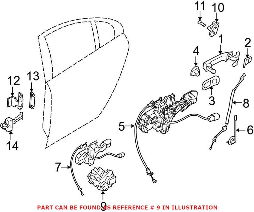 Volvo Door Lock Actuator - Rear Driver Side 31253663